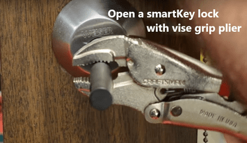 Open a smart key with vise grip plier